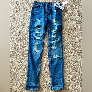 Almost Famous size 0 jeans, High ride skinny